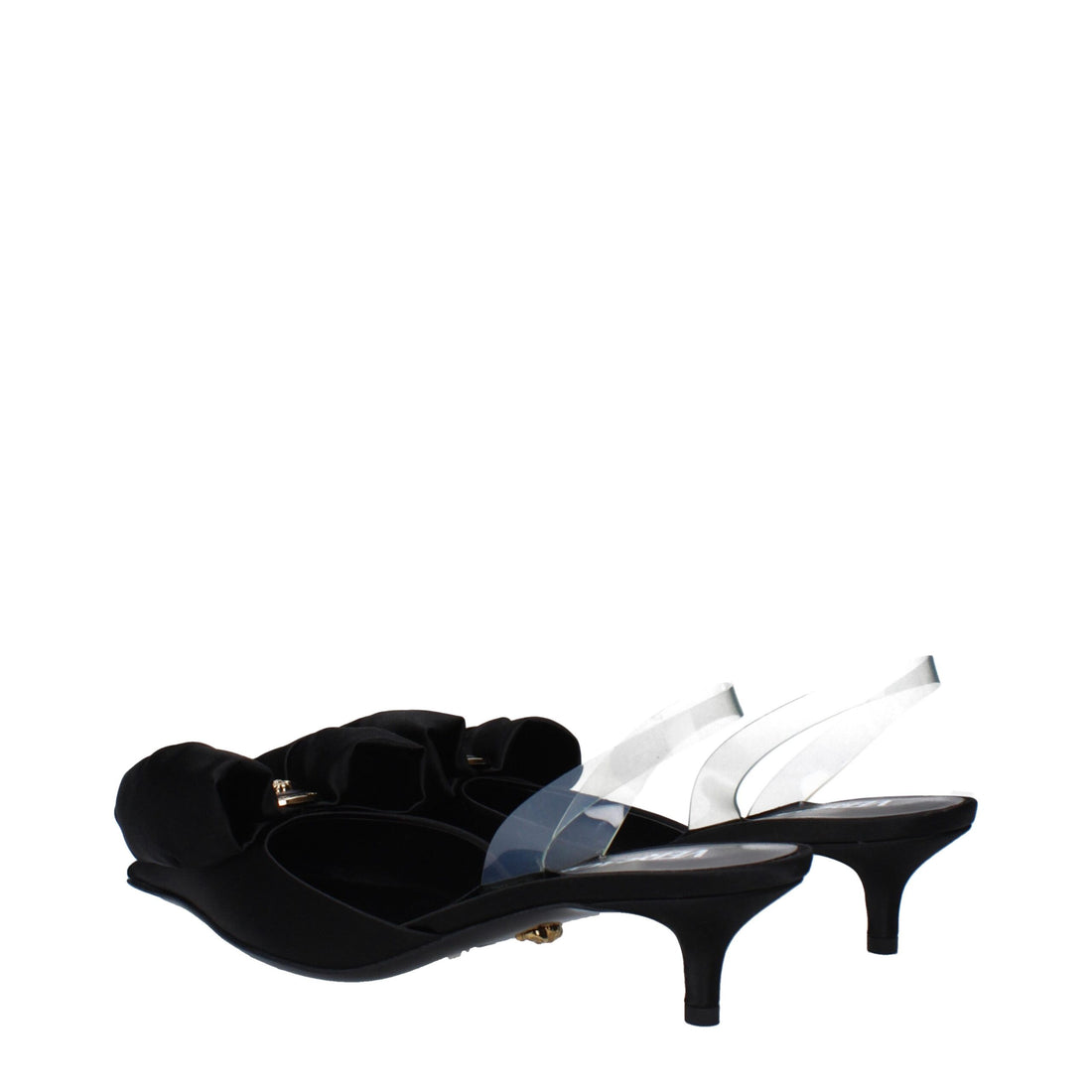 Versace Black Satin Sandals