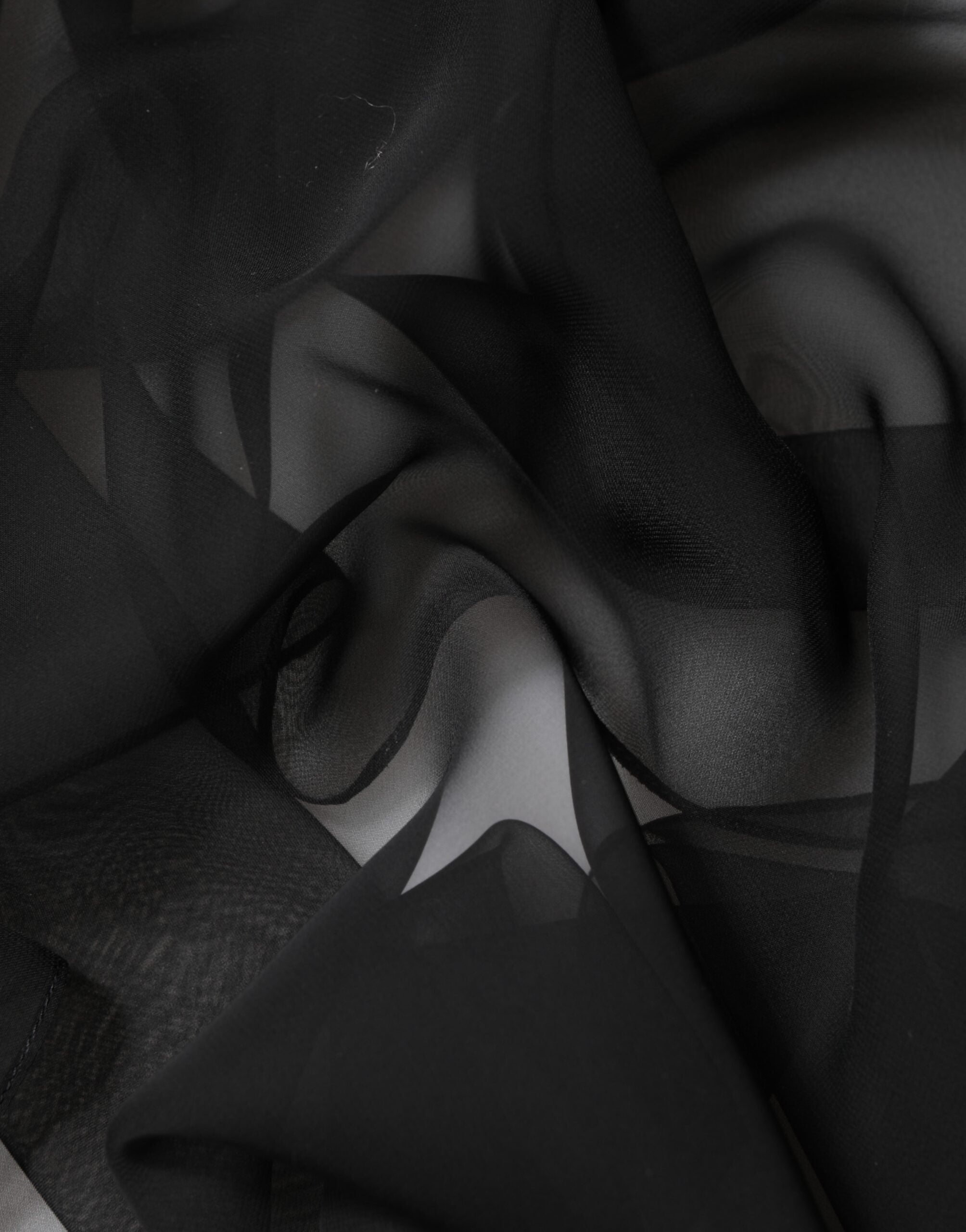 Dolce & Gabbana Black See Through Silk Chiffon Lace Blouse Top