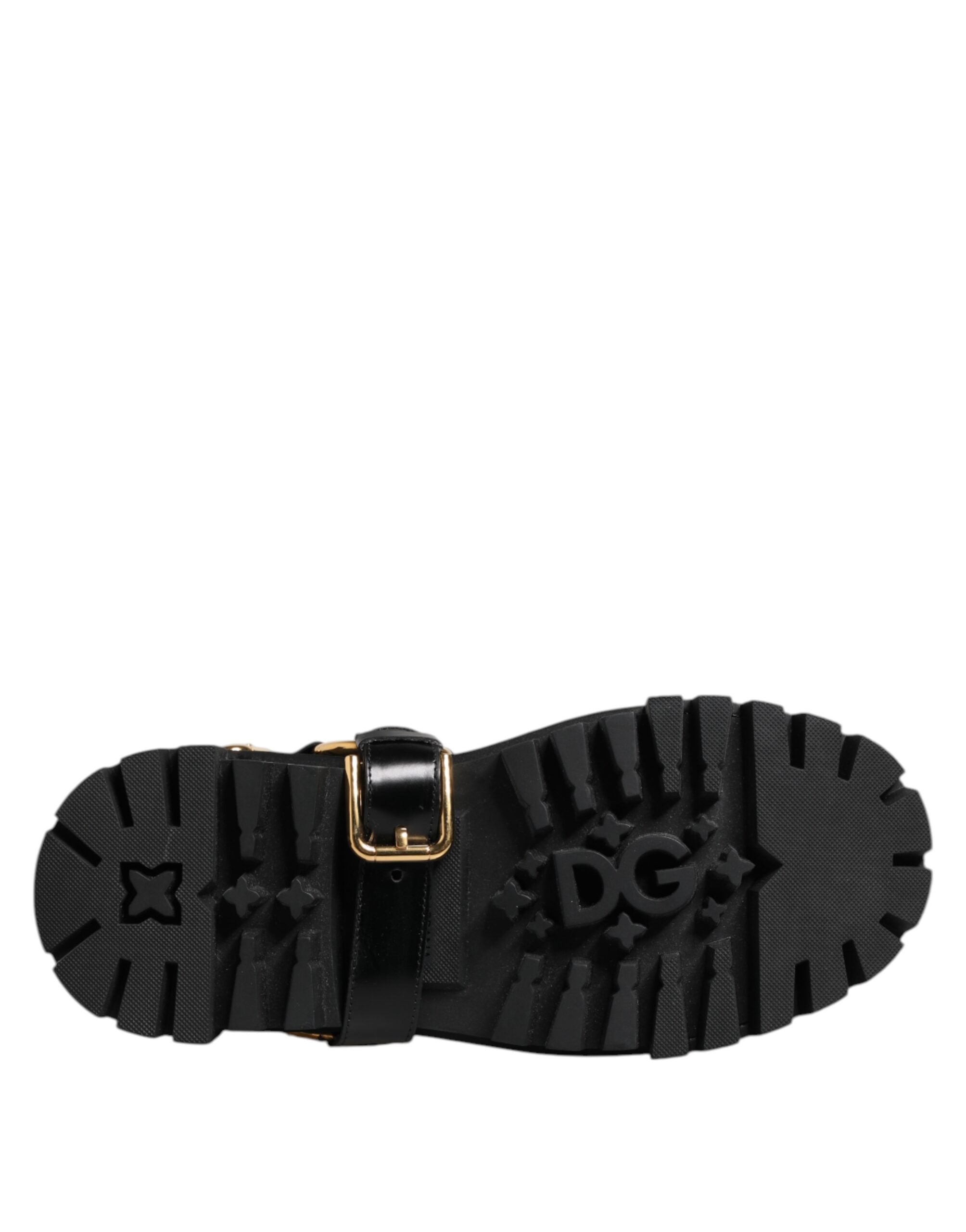 Dolce & Gabbana Black Leather Chelsea Men Short Boots Shoes