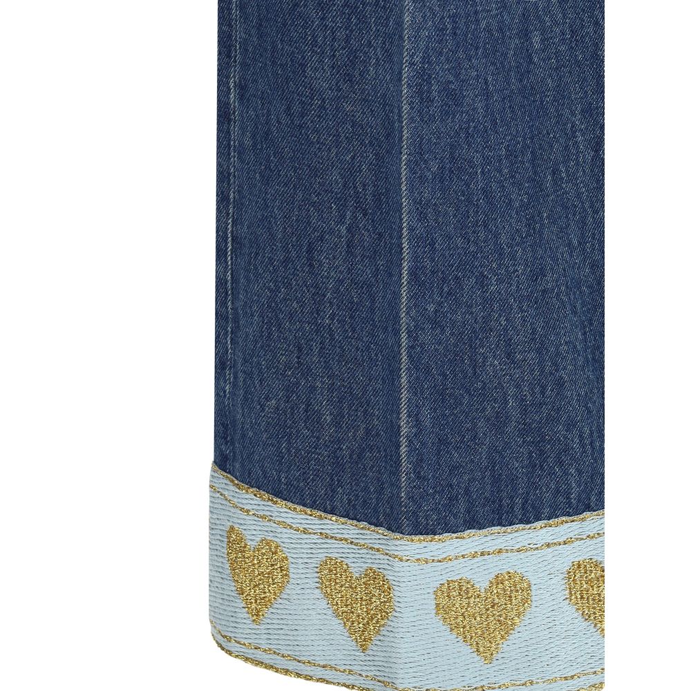 Valentino Blue Cotton Straight-Leg Jeans