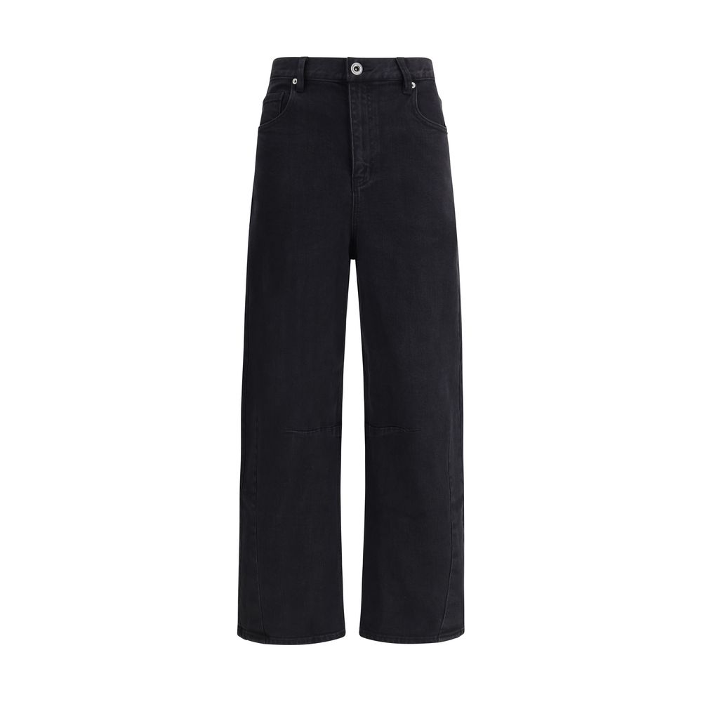 Self-Portrait Black Cotton High-Waisted Jean