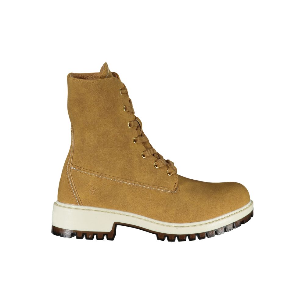 U.S. POLO ASSN. Brown Polyester Women Boot