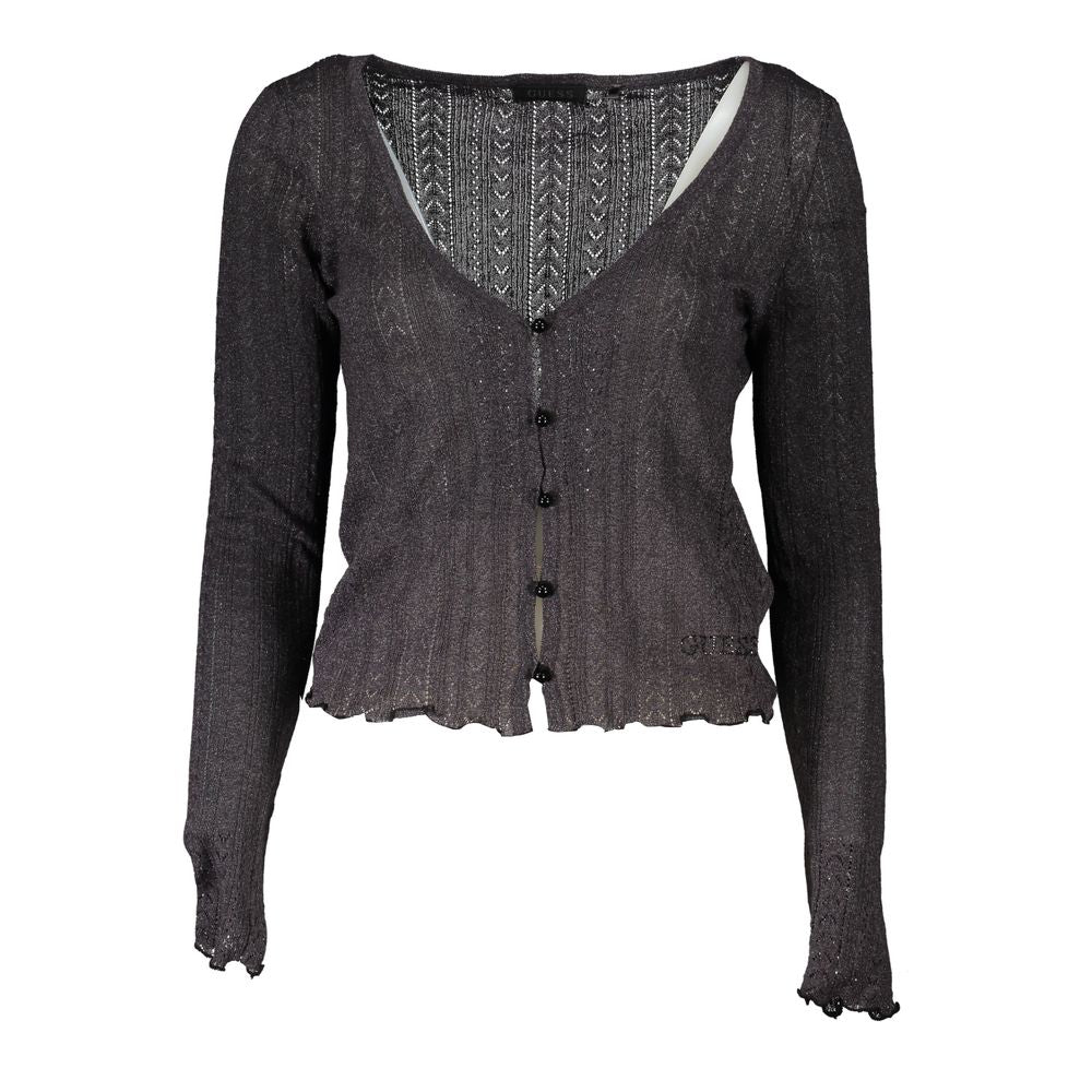 Guess Jeans Grigio Viscosa Women Cardigan