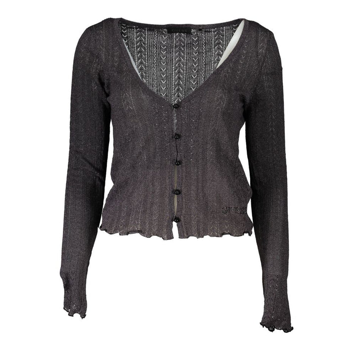 Guess Jeans Grigio Viscosa Women Cardigan
