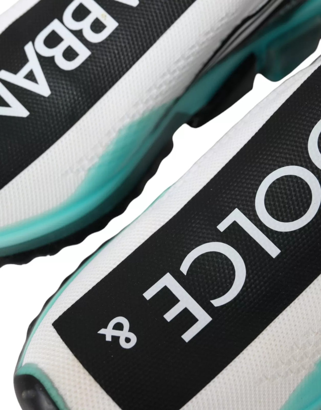 Dolce & Gabbana Black White Blue Slip On Sorrento Sneakers