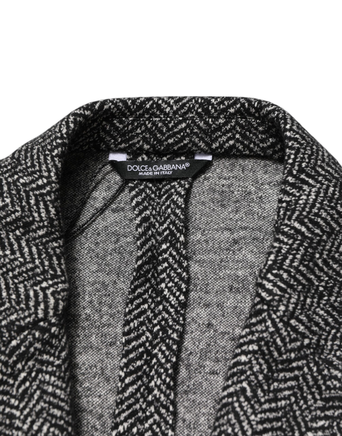 Dolce & Gabbana Black White Double Breasted Men Suit Blazer