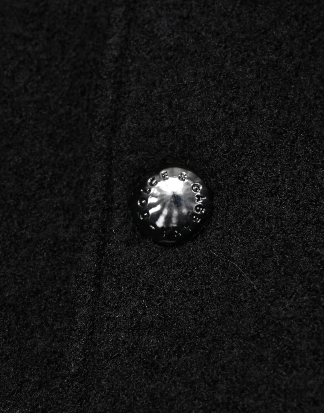 Dolce & Gabbana Black Wool Logo Plaque Bomber Jacket