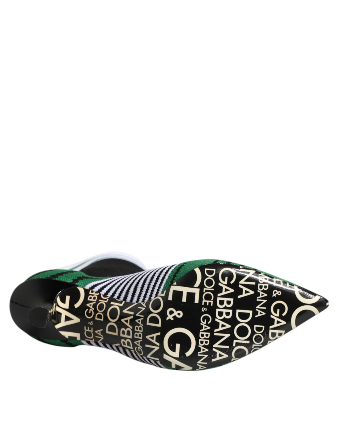 Dolce & Gabbana Green Stretch Sock Style Ankle Boots Shoes