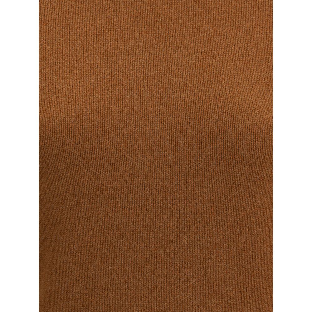 Ami Paris Brown Cashmere Cashmere Sweater