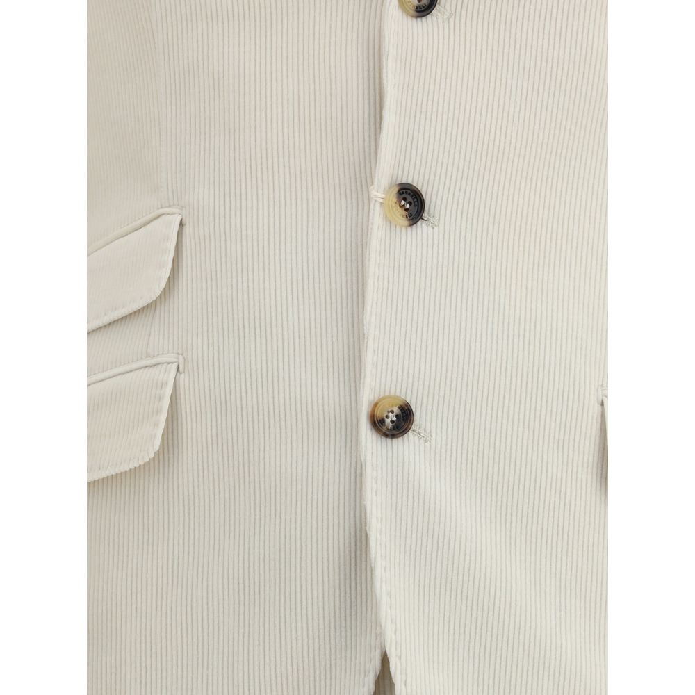 Brunello Cucinelli Beige Cotton Two-Piece Suit