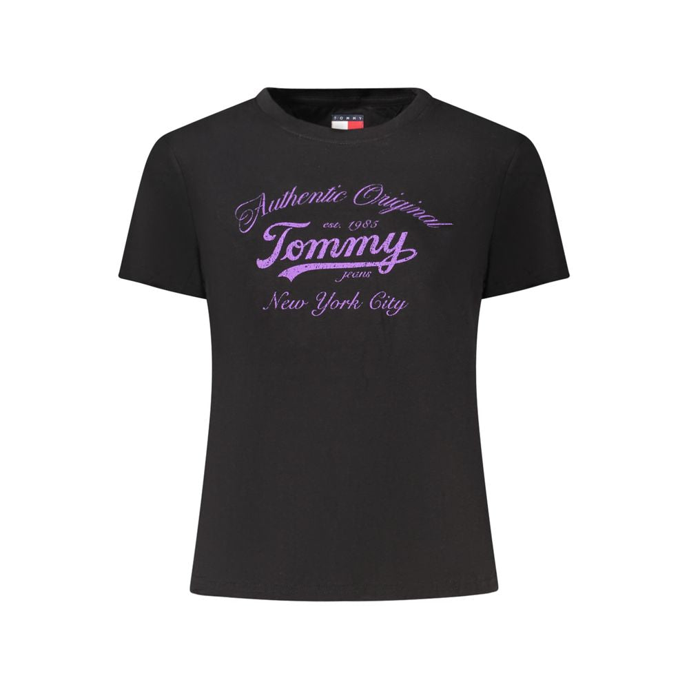Tommy Hilfiger Black Cotton Women's T-Shirt