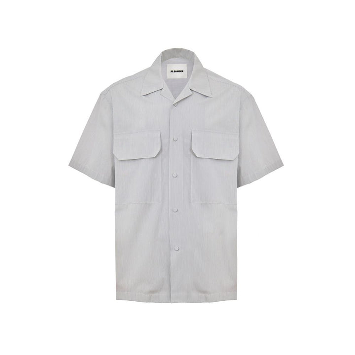 Jil Sander Blue Cotton Shortsleeve Shirt
