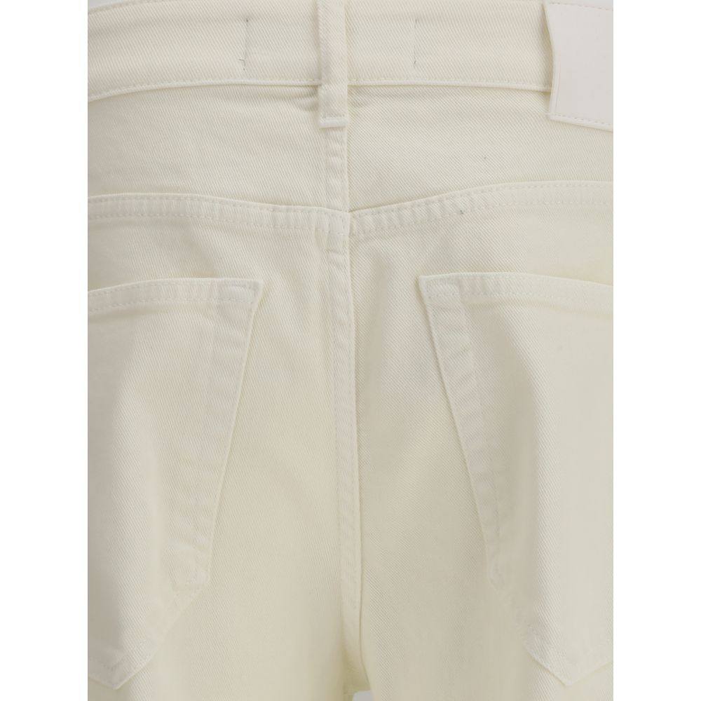 PT Torino Beige Cotton Slim Fit Jeans