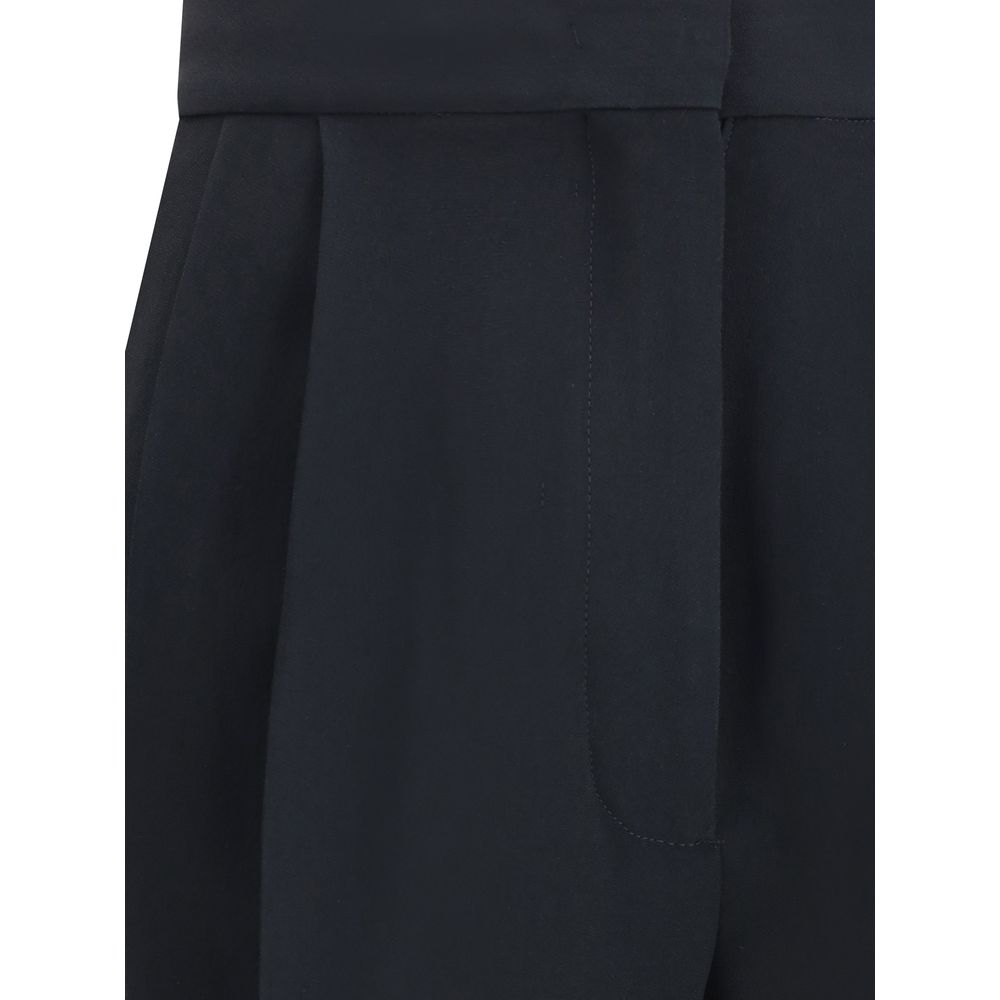 Fabiana Filippi Black Acetate Casual Pants