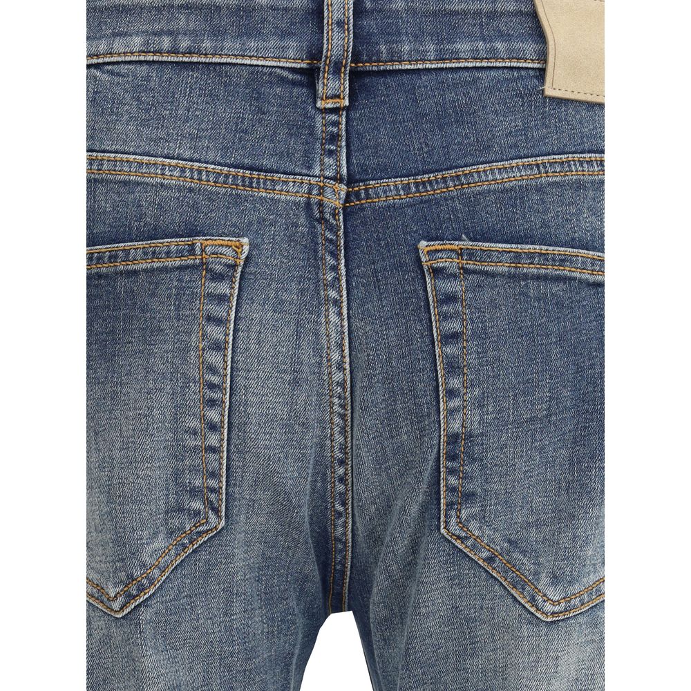 PT Torino Blue Cotton Slim Fit Jeans