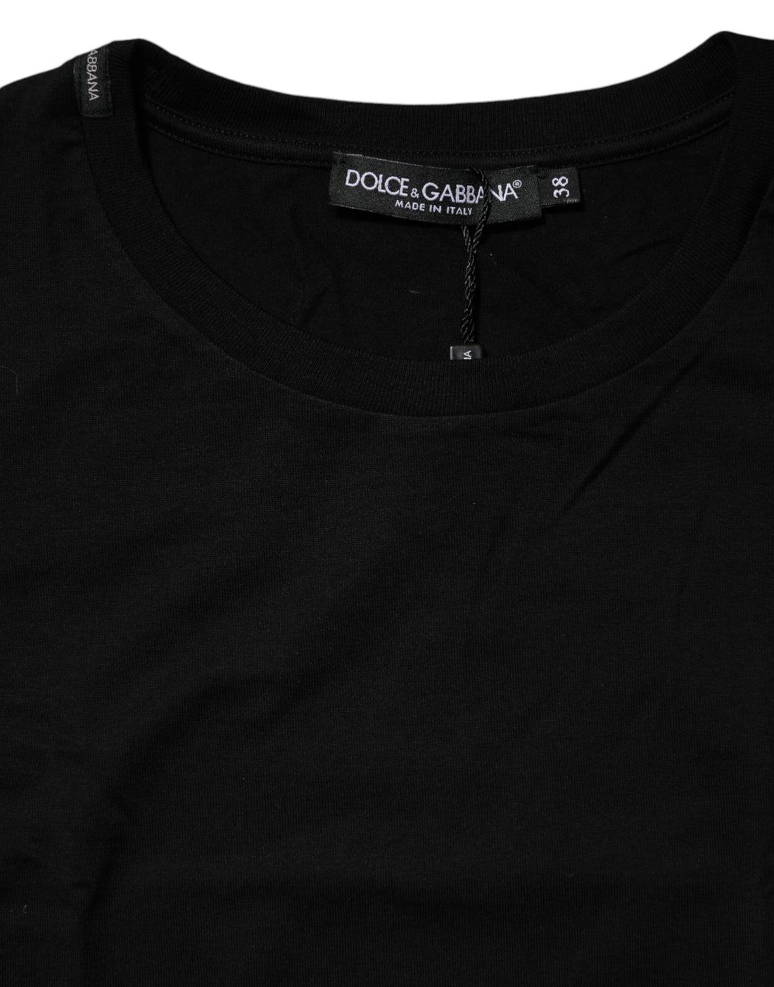 Dolce & Gabbana Black Short Sleeves Crew Neck Top T-shirt