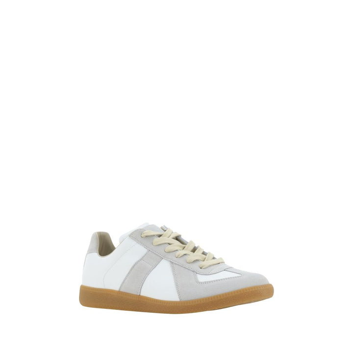 Maison Margiela White Calf Leather Bos Taurus Low Top Sneakers