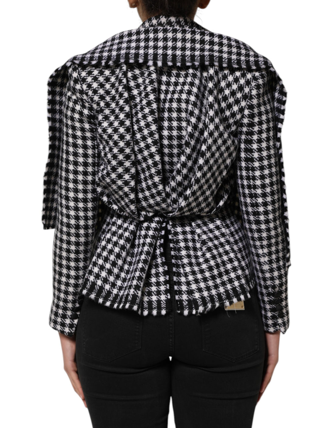Dolce & Gabbana Multicolor Wool Monochrome Patterned Jacket