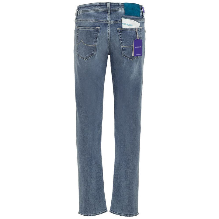 Jacob Cohen Blue Cotton Men's Slim Fit Jean