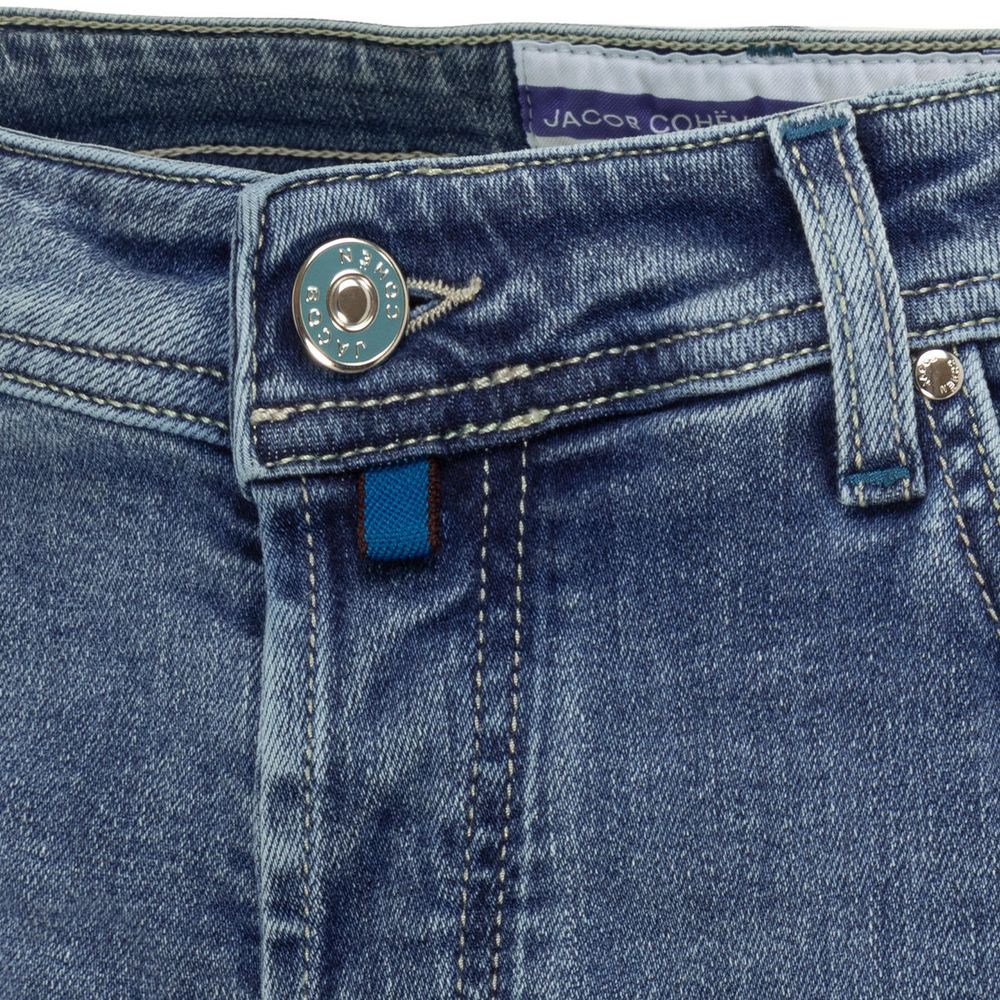 Jacob Cohen Blue Cotton Men's Slim Fit Jean