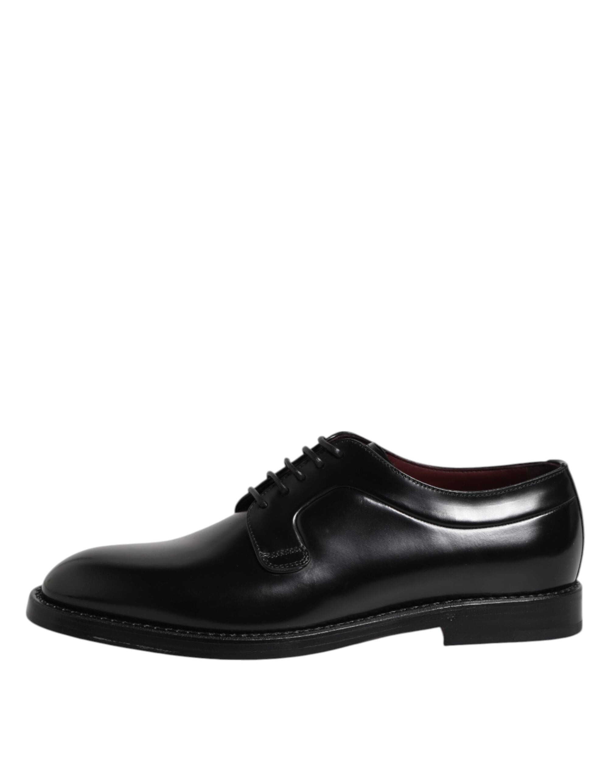 Dolce & Gabbana Black Calf Leather Lace Up Dress Shoes