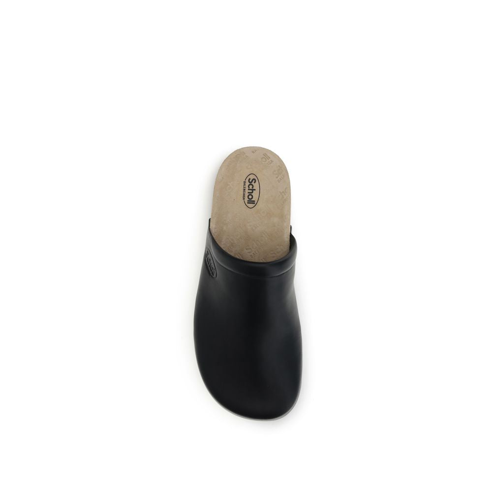 Balenciaga Black Calf Leather Bos Taurus Mules