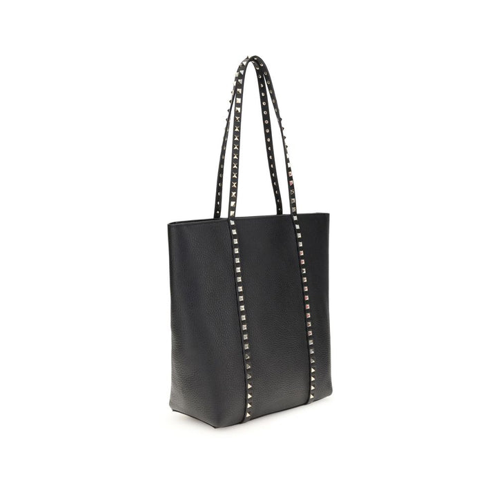 Valentino Garavani Black Calf Leather Bos Taurus Shoulder Bag