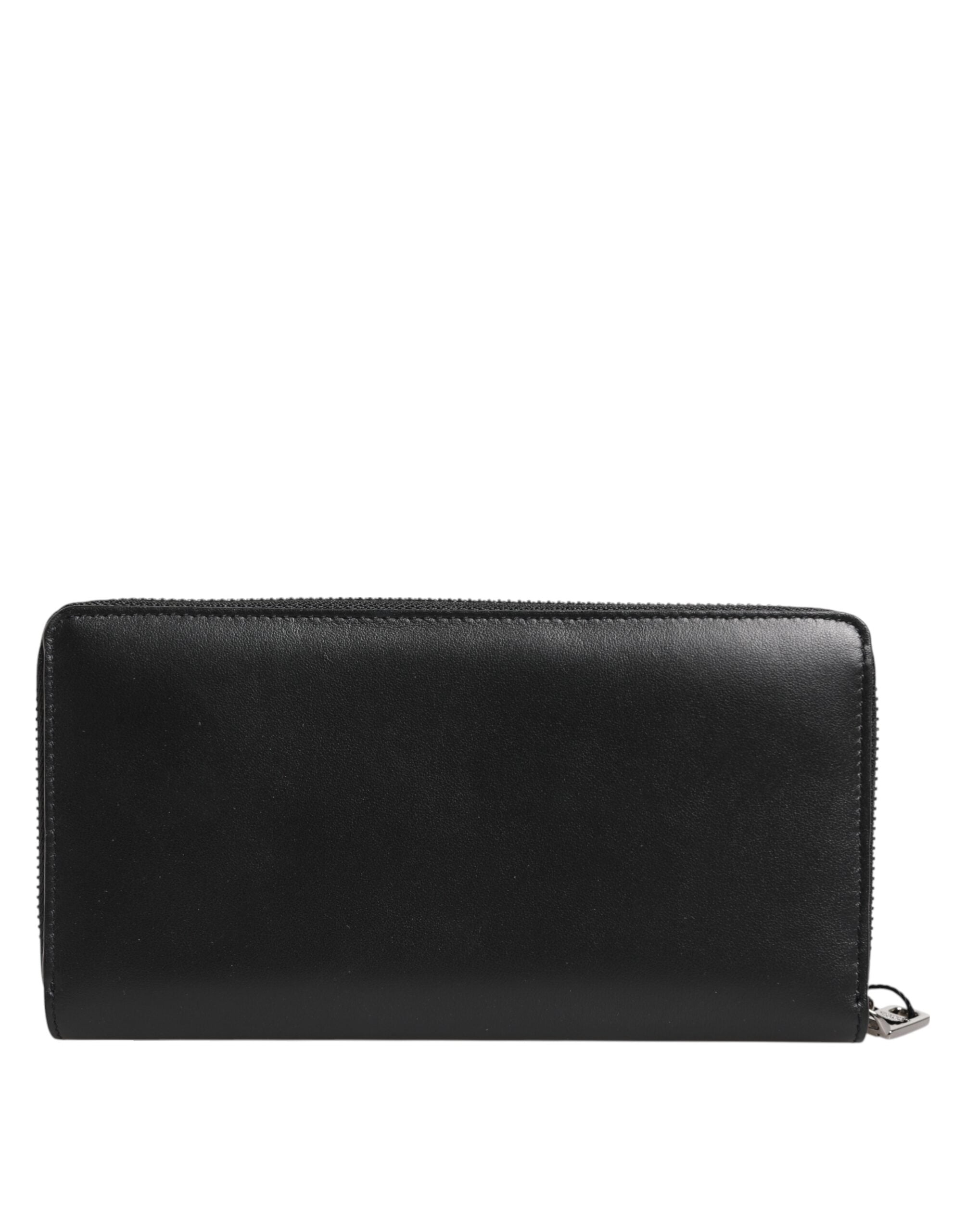 Dolce & Gabbana Black Brown Exotic Leather Men Continental Clutch Wallet