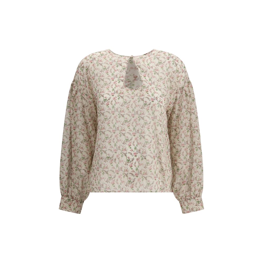 Kristina Ti Multicolor Silk Pattern Shirt
