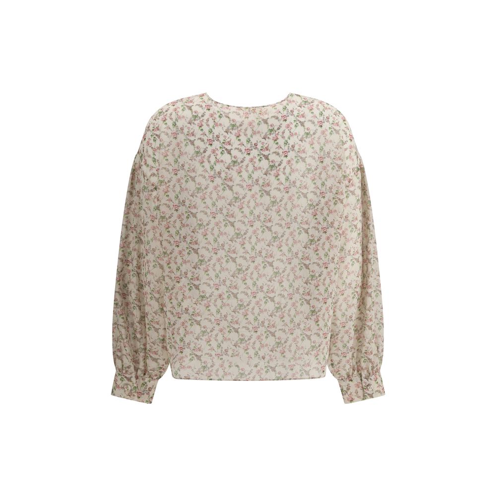Kristina Ti Multicolor Silk Pattern Shirt