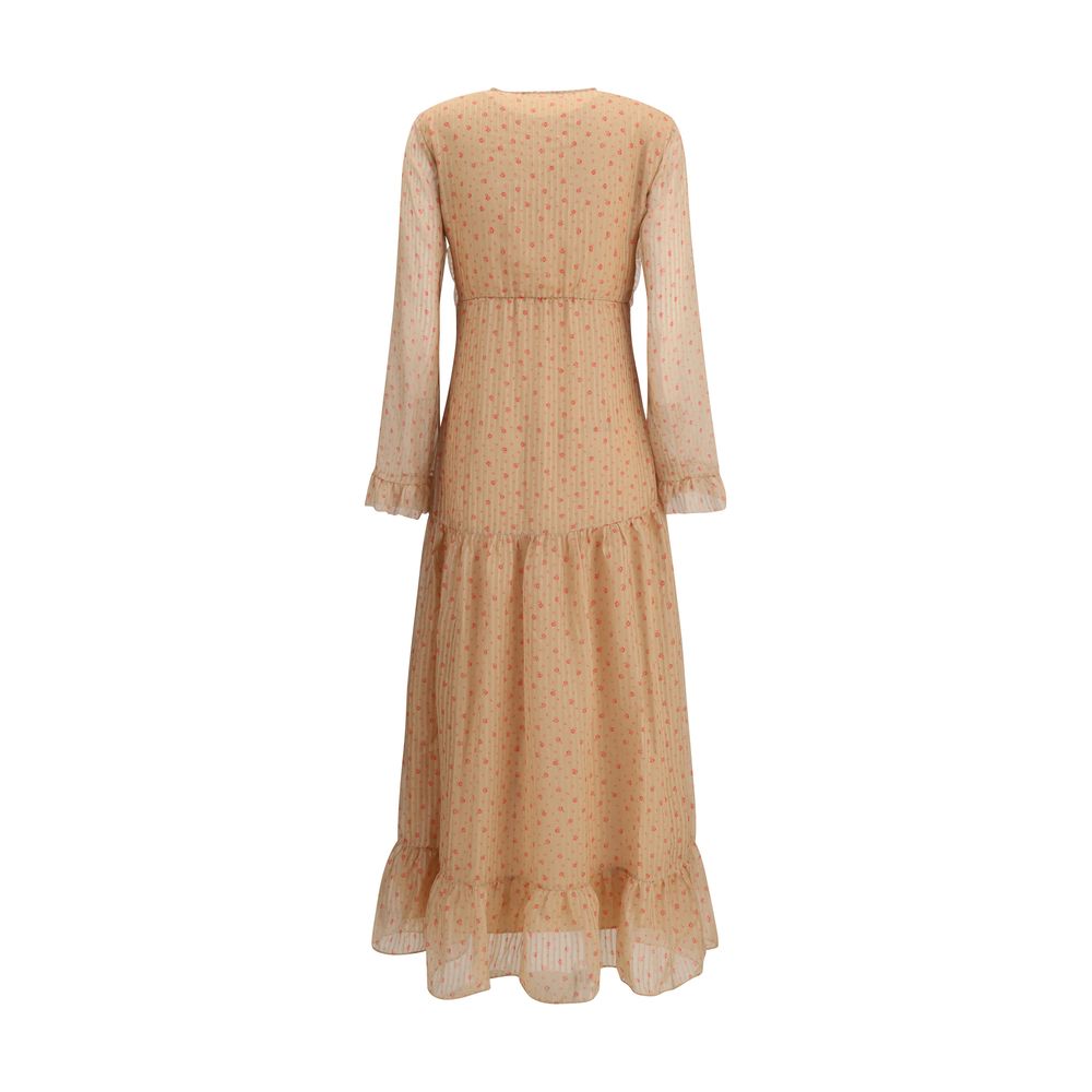 Kristina Ti Multicolor Silk Long Dress