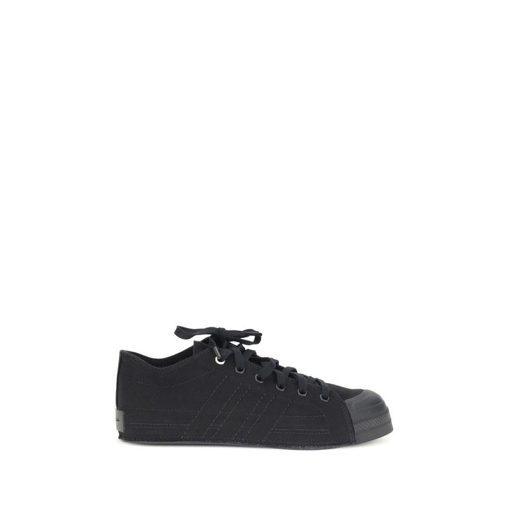 Y-3 Black Fabric Athletic Sneakers