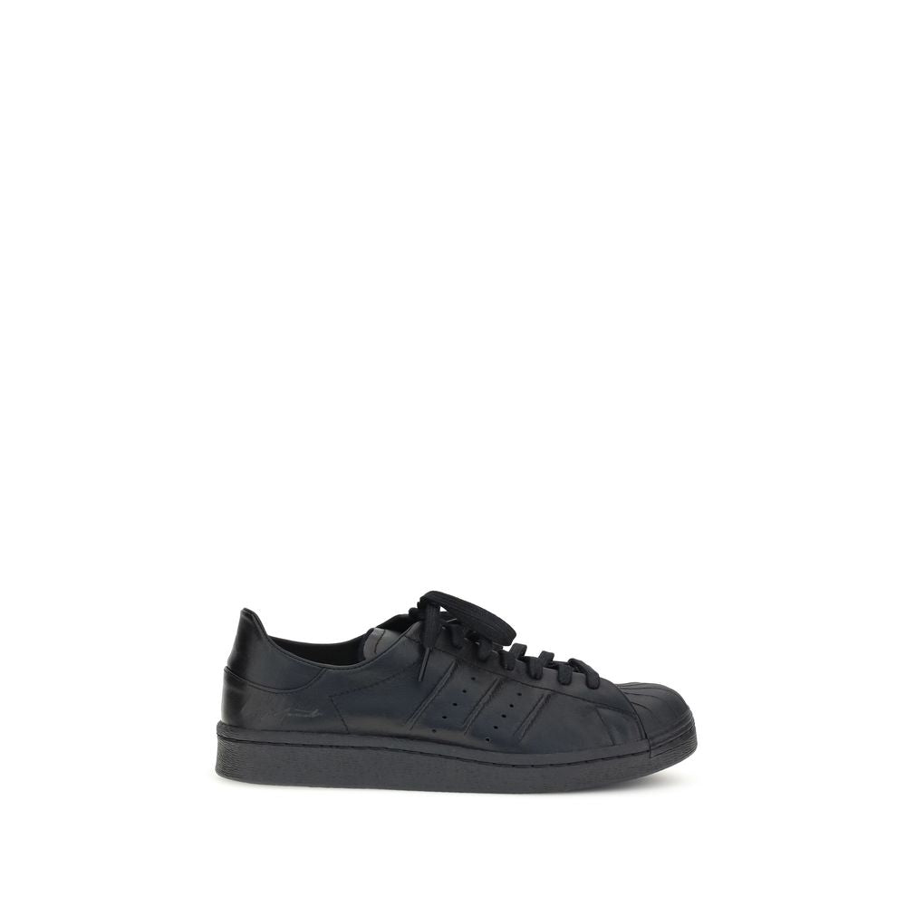Y-3 Black Calf Leather Bos Taurus Sneakers