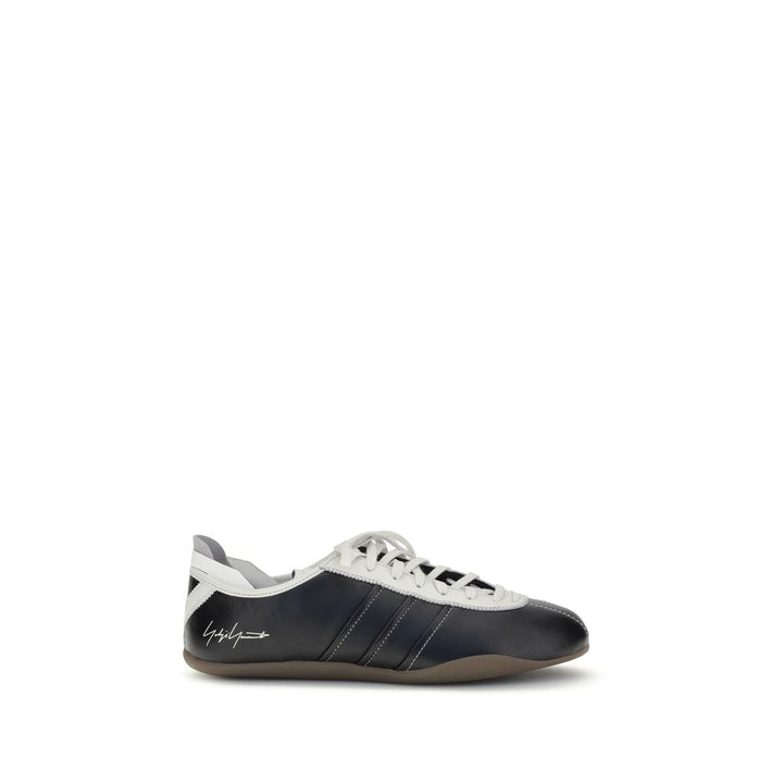 Y-3 Black Calf Leather Bos Taurus Low Top Sneakers
