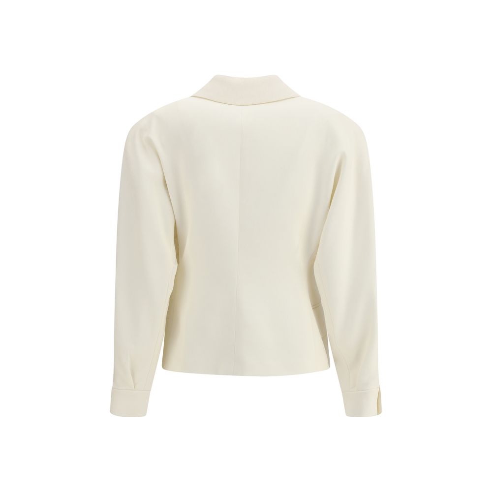 Alessandra Rich Beige Fleece Wool Blazer