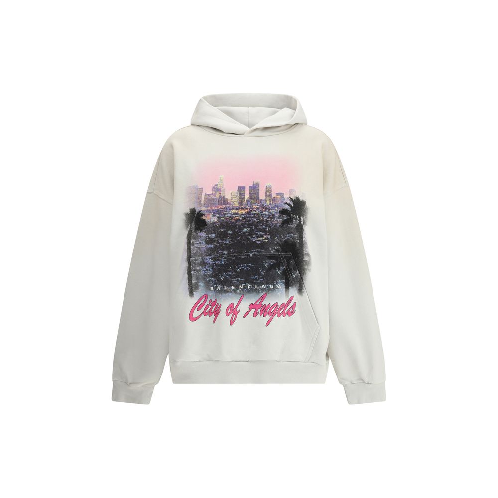Balenciaga White Cotton Sweatshirt