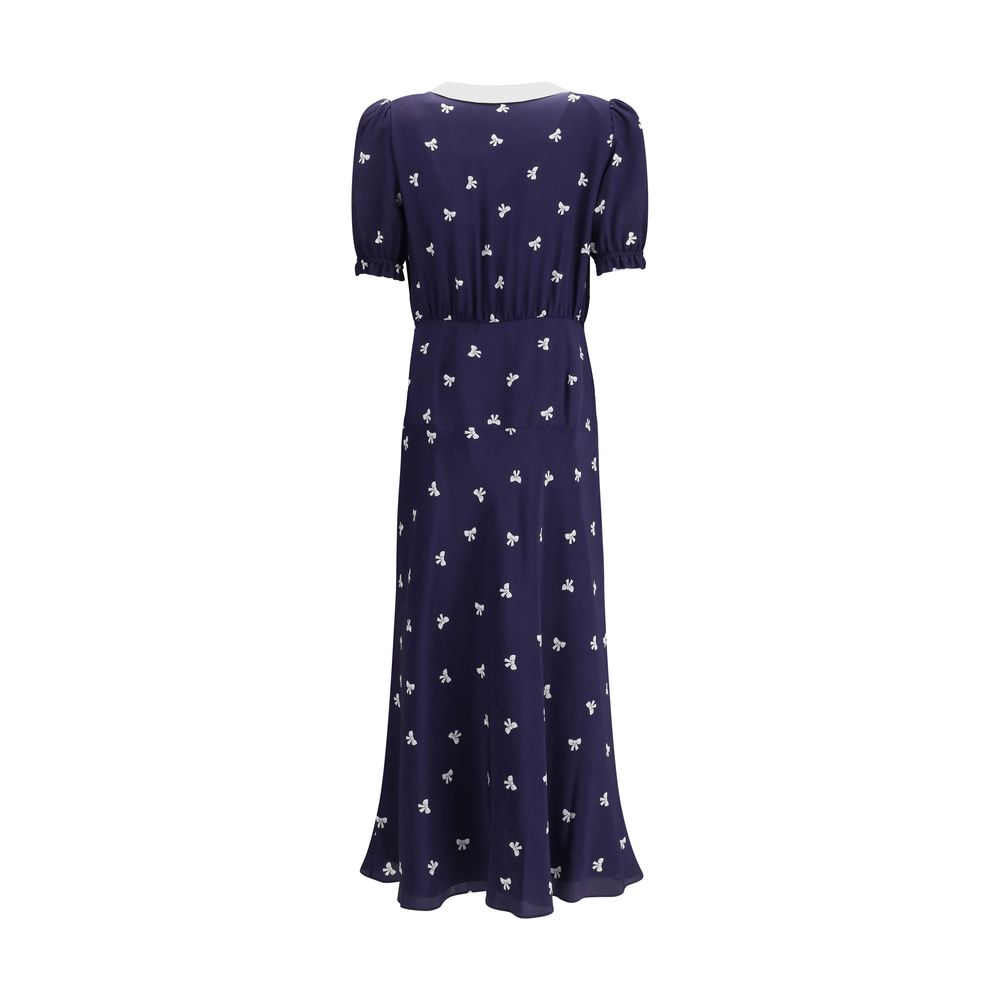 Alessandra Rich Blue Silk Casual Dress