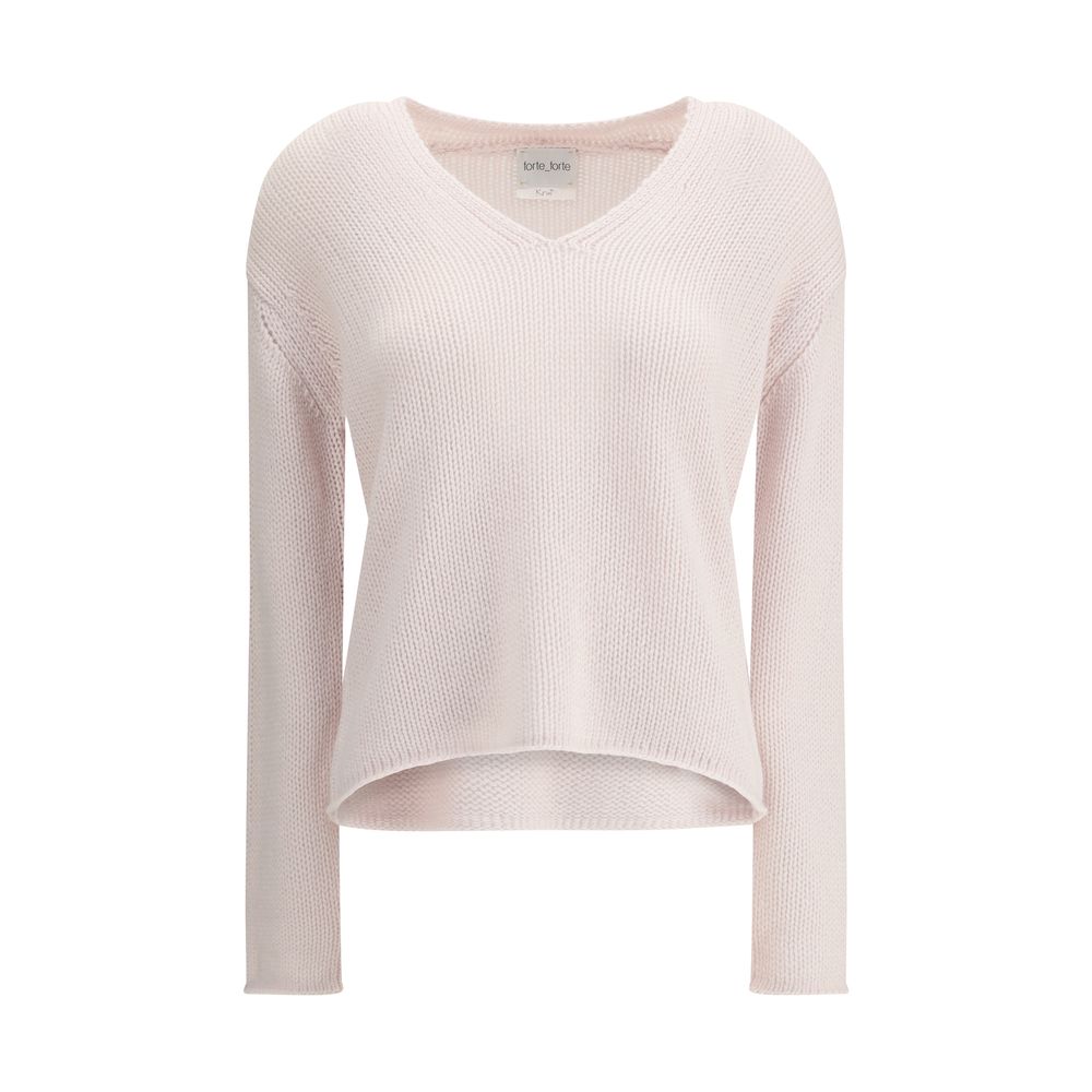Forte_Forte White Wool Sweatshirt