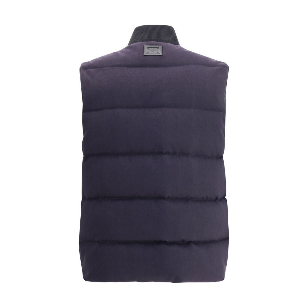 Dolce & Gabbana Blue Cotton Jackets And Coat