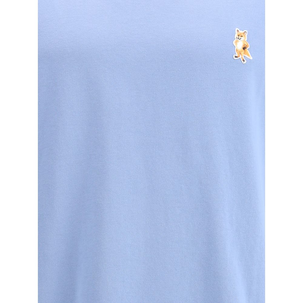 Maison Kitsuné Blue Cotton T-Shirt