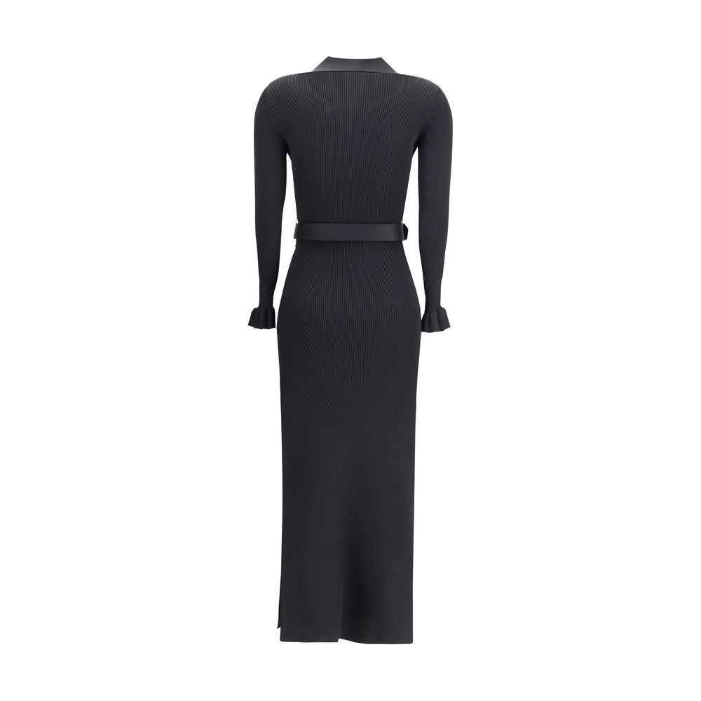 Self-Portrait Black Viscose Casual Dress