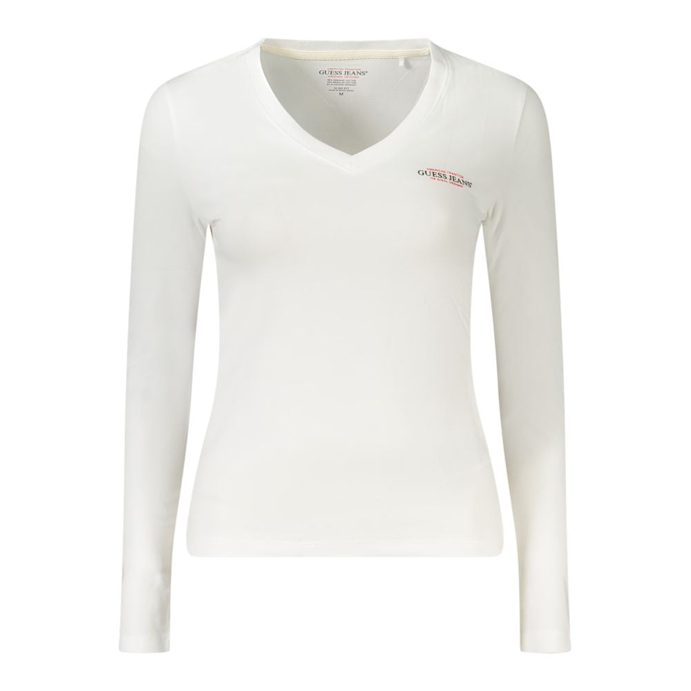 Guess Jeans Bianco Cotton Woman T-Shirt