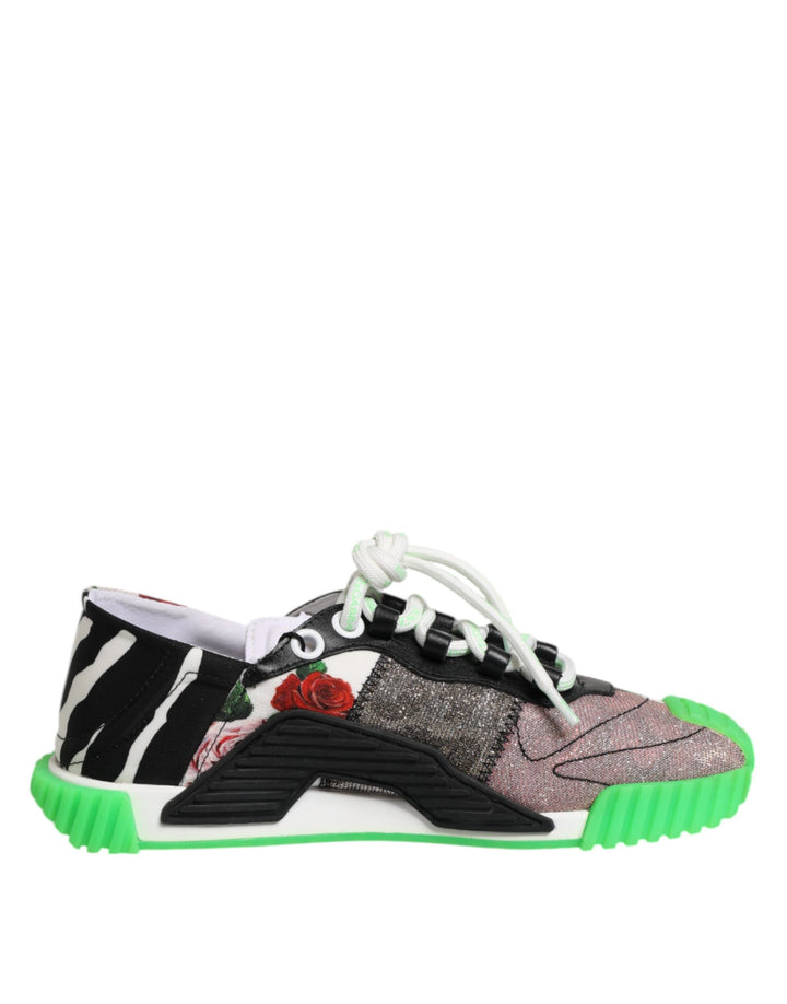 Dolce & Gabbana Multicor DG Logo Leopard Cherry Sneaker Shoes