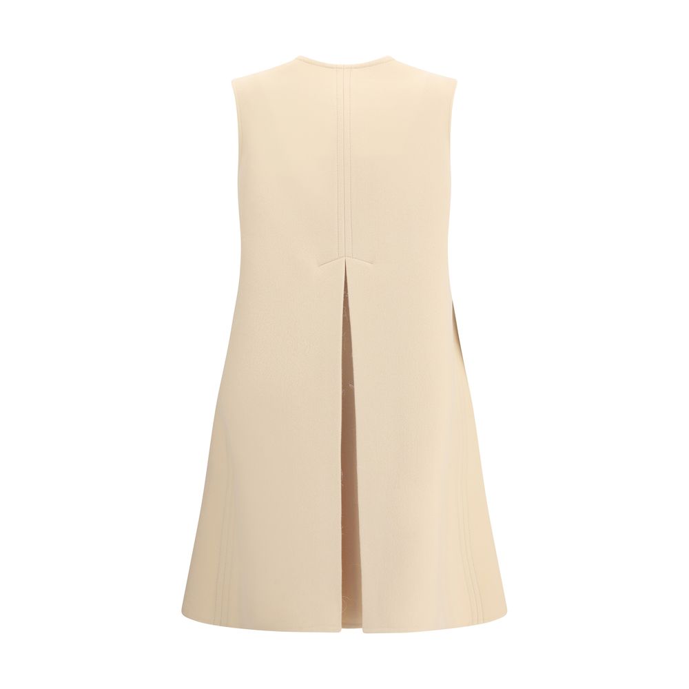 Valentino Beige Fleece Wool Casual Dress
