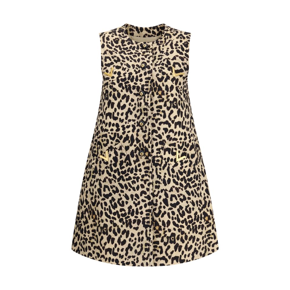 Valentino Multicolor Fleece Wool Casual Dress