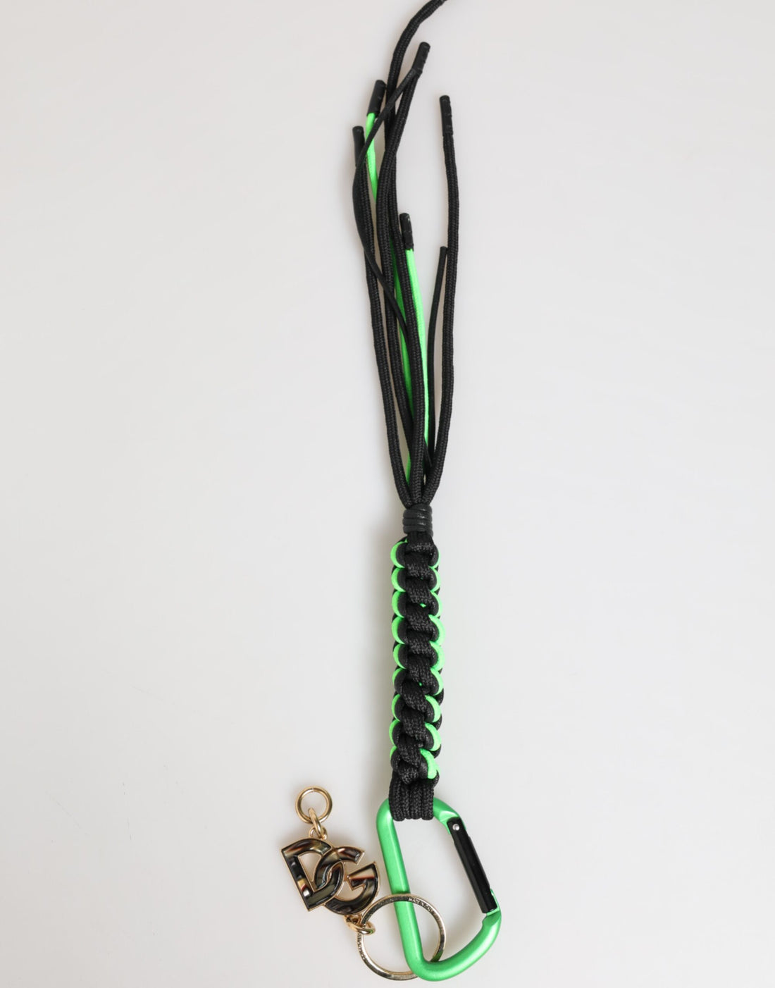 Dolce & Gabbana Polyester Multicolor Tape String DG Logo Keychain Keyring
