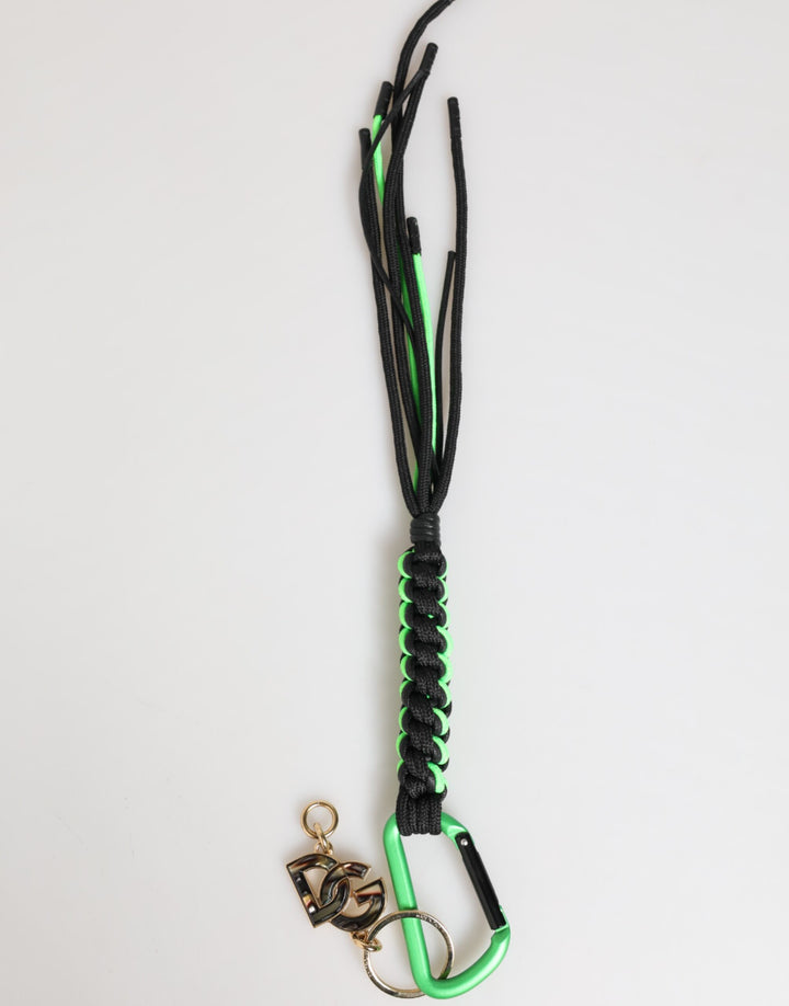Dolce & Gabbana Polyester Multicolor Tape String DG Logo Keychain Keyring