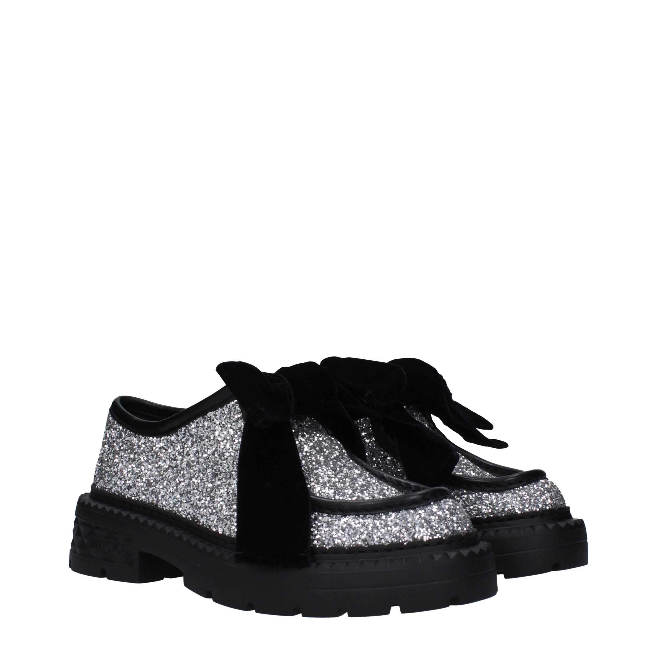 Jimmy Choo Gray Plastic Slip-On Loafers