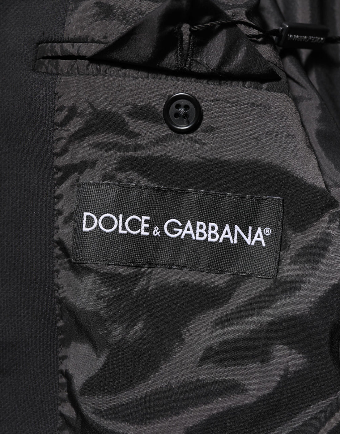 Dolce & Gabbana Dark Blue Cotton Men Jacket Coat Blazer Suit