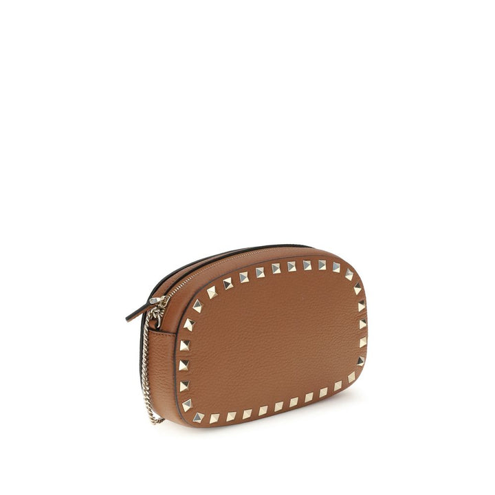 Valentino Garavani Brown Calf Leather Bos Taurus Shoulder Bag
